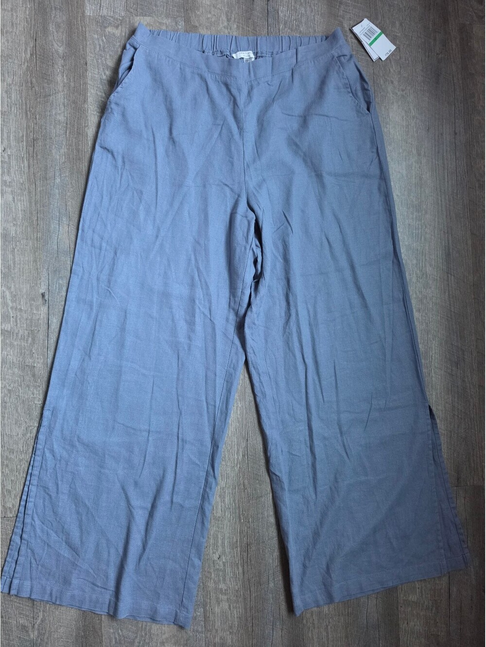 Cable & Gauge Studio Folkstone Gray Wide Leg Pants Size L